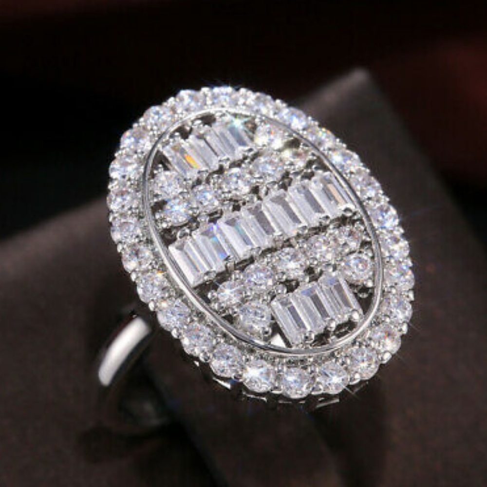 NWT 925 Silver White Sapphire Ring